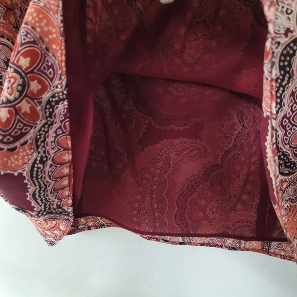 Loft Top Womens 2 Paisley Print Sleeveless Lined Zip Side Tank Shell Office - Picture 4 of 10